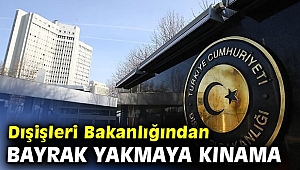 Dışişleri Bakanlığından bayrak yakmaya kınama
