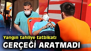 Gerçeği aratmayan yangın tatbikatı!