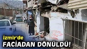 İzmir'de faciadan dönüldü! Belediye otobüsü evlere çarptı: 6 yaralı