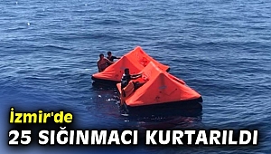 İzmir'de Türk kara sularına bırakılan 25 sığınmacı kurtarıldı