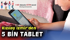 Kızılay İzmir'den öğrencilere 5 bin adet tablet