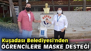 Kuşadası Belediyesi'nden öğrencilere maske desteği