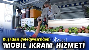 Kuşadası'nda 'mobil ikram' hizmeti başladı