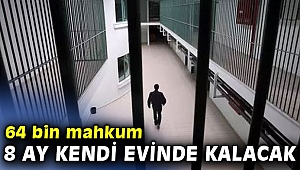 Mahkumlar 8 ay daha kendi evinde kalacak