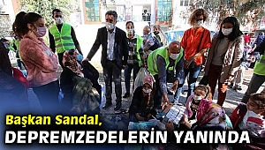 Başkan Sandal, 3 gündür uyumadan yardıma koşuyor