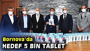 Bornova'da iş dünyasından tablet bağışı