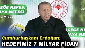 Cumhurbaşkanı Erdoğan: Hedefimiz 7 milyar fidan