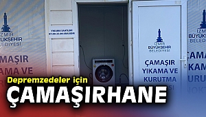 Depremzedeler için 4 noktada çamaşırhane kuruldu