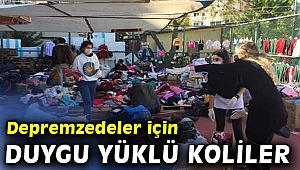 Depremzedeler için duygu yüklü koliler