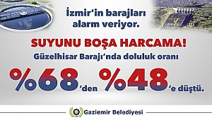 Gaziemir Belediyesi barajlardaki su seviyesine dikkat çekti