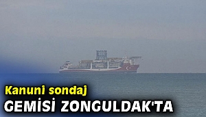 Kanuni sondaj gemisi Zonguldak'ta