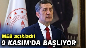 MEB açıkladı! 9 Kasım'da başlıyor