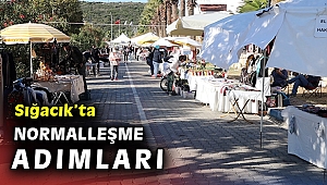 Sığacık Kaleiçi Pazarı tezgahlarını yeniden kurdu