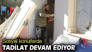 Sosyal konutlarda tadilat devam ediyor