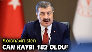 Türkiye'de koronavirüsten 182 kişi daha hayatını kaybetti!