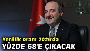 Yerlilik oranı 2026'da yüzde 68'e çıkacak