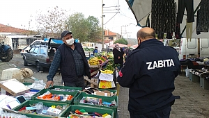 Bergama semt pazarlarında ‘HES kodu ve Hijyen’ denetimi