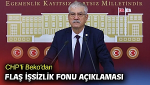 CHP’li Beko'dan flaş işsizlik fonu açıklaması