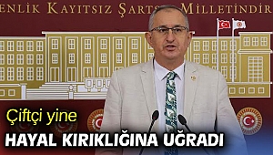 Çiftçi yine hayal kırıklığına uğradı