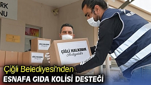 Çiğli belediyesi'nden esnafa gıda kolisi desteği