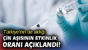 Çin aşısının etkinlik oranı açıklandı! 