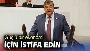 Güçlü bir ekonomi ve vatandaşın huzuru için istifa edin