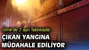 İzmir'de 2 ayrı fabrikada çıkan yangına müdahale ediliyor