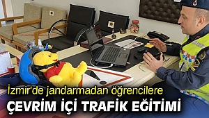 İzmir'de jandarmadan öğrencilere çevrim içi trafik eğitimi