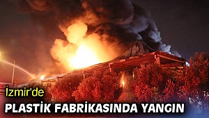 İzmir'de plastik fabrikasında yangın