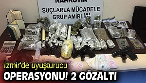 İzmir'de uyuşturucu operasyonu! 2 gözaltı
