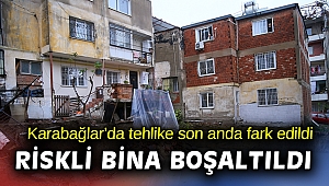 İzmir'de yağış nedeniyle kayma riski olan bina tahliye edildi