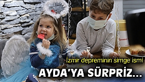 İzmir depreminin simge ismi Ayda'ya sürpriz doğum günü