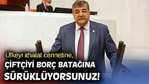 Ülkeyi ithalat cennetine, çiftçiyi borç batağına sürüklüyorsunuz!