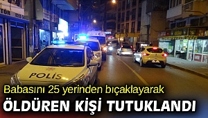 Babasını 25 yerinden bıçaklayarak öldüren kişi tutuklandı