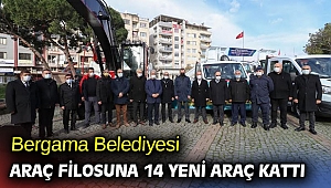 Bergama Belediyesi araç filosuna 14 yeni araç kattı