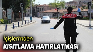 İçişleri'nden kısıtlama hatırlatması 