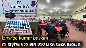 İzmir'de kumar baskını! 75 kişiye 635 bin 850 lira ceza kesildi