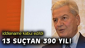 İzmir Ticaret Odası önceki dönem Başkanı Ekrem Demirtaş' 390 yıl hapis istendi
