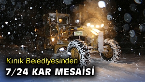 KINIK BELEDİYESİNDEN KAR MESAİSİ