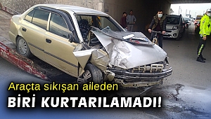 Manisa'da otomobil alt geçit duvarına çarptı: 1 ölü, 1 ağır yaralı