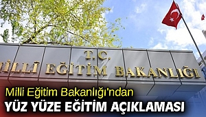 MEB'den yüz yüze eğitim açıklaması