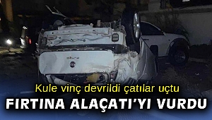 Alaçatı'yı hortum vurdu! Yaralılar var...