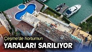 Çeşme'de hortumun yaraları sarılıyor