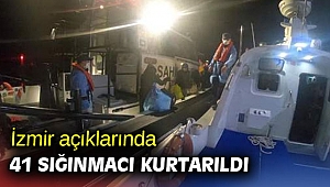 İzmir açıklarında 41 sığınmacı kurtarıldı