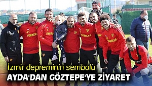 İzmir depreminin sembolü Ayda'dan Göztepe'ye ziyaret