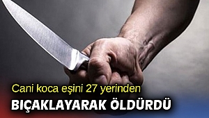 Koca vahşeti! Eşini 27 yerinden bıçaklayarak öldürdü