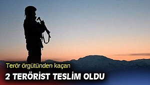 Terör örgütünden kaçan 2 terörist teslim oldu