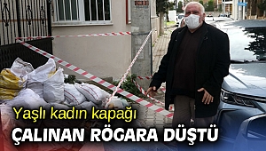 Yaşlı kadın kapağı çalınan rögara düştü