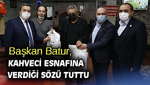 Başkan Batur, kahveci esnafına verdiği sözü tuttu