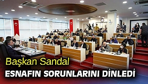 Başkan Sandal esnafın sorunlarını dinledi